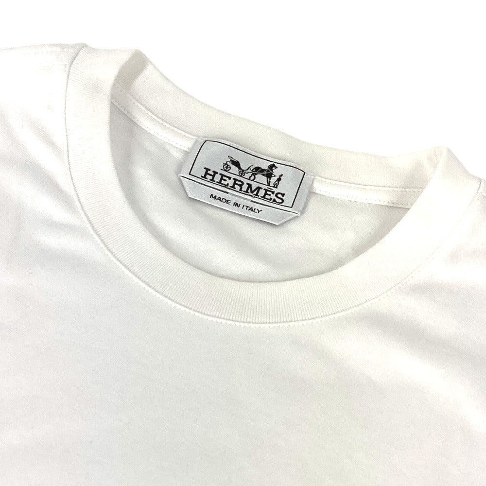 HERMES トップス アパレル 半袖 シャツ 半袖Ｔシャツ コットン メンズ ホワイト
