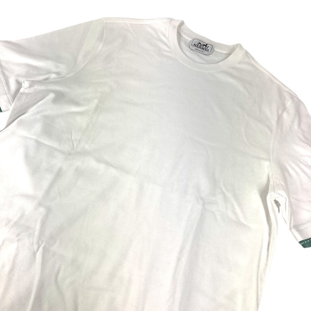 HERMES トップス アパレル 半袖 シャツ 半袖Ｔシャツ コットン メンズ ホワイト