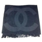 CHANEL 19C CC Coco Mark Logo Beach Towel Bath Towel Interior Lap Blanket Blanket Towel Cotton Unisex Black