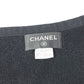 CHANEL 19C CC Coco Mark Logo Beach Towel Bath Towel Interior Lap Blanket Blanket Towel Cotton Unisex Black