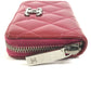 CHANEL CC Coco Mark Logo Matelasse Quilted Wallet Coin Purse Round Zipper Coin Case Enamel Unisex Pink Purple