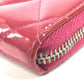 CHANEL CC Coco Mark Logo Matelasse Quilted Wallet Coin Purse Round Zipper Coin Case Enamel Unisex Pink Purple