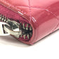 CHANEL CC Coco Mark Logo Matelasse Quilted Wallet Coin Purse Round Zipper Coin Case Enamel Unisex Pink Purple