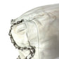 CHANEL Wチェーン CC ココマーク ロゴ チャーム付き カバン チェーンバッグ トートバッグ 肩掛け ショルダーバッグ レザー レディース ホワイト