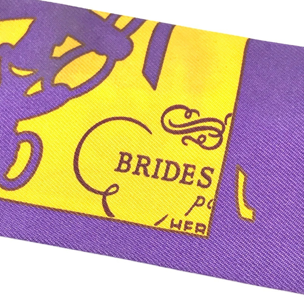HERMES Twilly Bandeau Scarf Accessory Scarf Silk Women's Purple