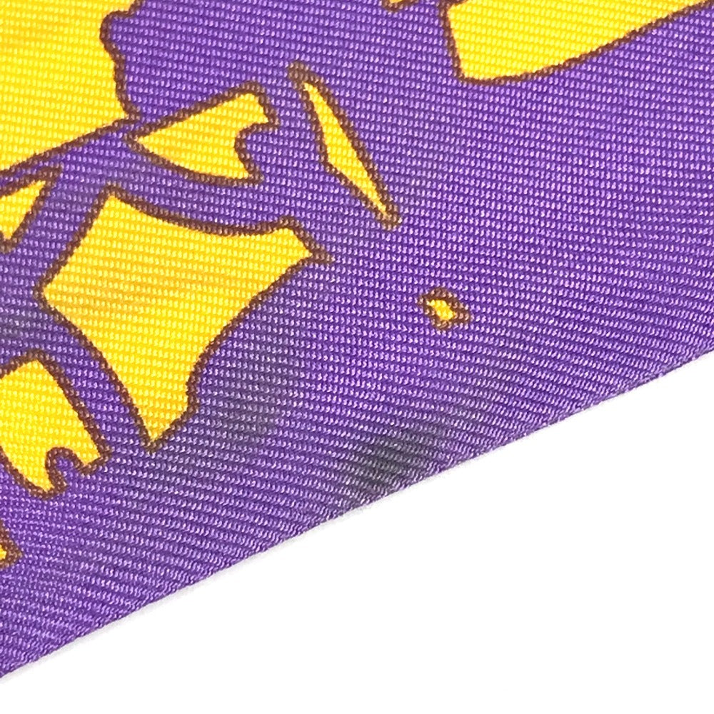 HERMES Twilly Bandeau Scarf Accessory Scarf Silk Women's Purple