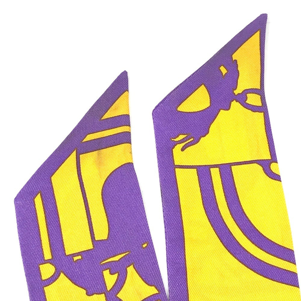 HERMES Twilly Bandeau Scarf Accessory Scarf Silk Women's Purple