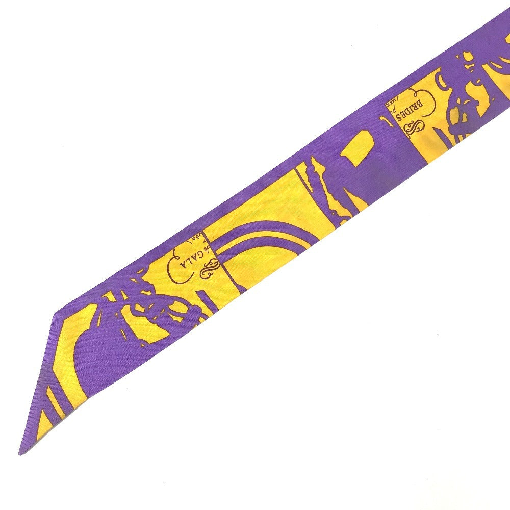 HERMES Twilly Bandeau Scarf Accessory Scarf Silk Women's Purple