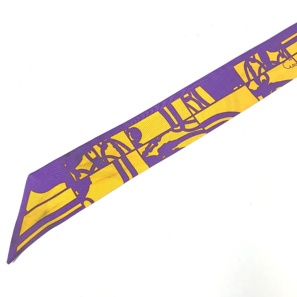 HERMES Twilly Bandeau Scarf Accessory Scarf Silk Women's Purple