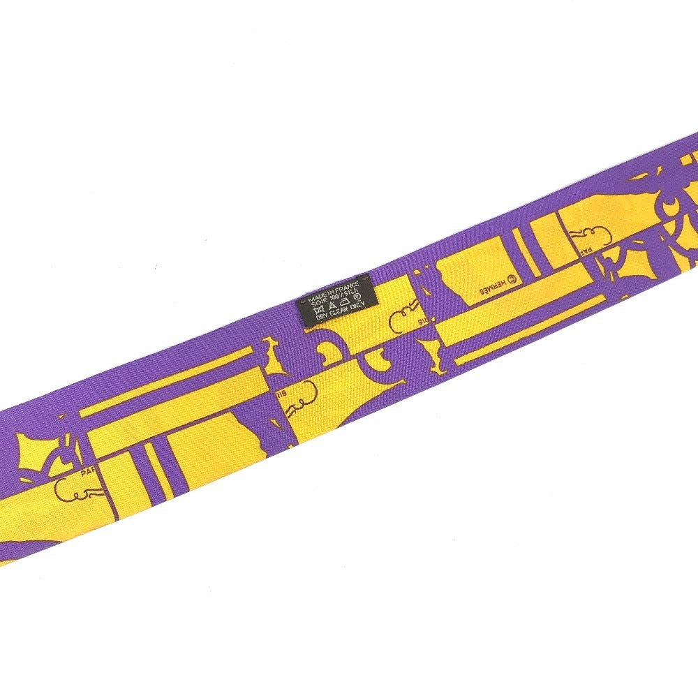HERMES Twilly Bandeau Scarf Accessory Scarf Silk Women's Purple