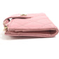 CHANEL AP1928 CC Coco Mark Logo Quilted Matelasse Double Zip Card Case Compact Wallet Card Holder Pass Case Coin Purse Wallet Coin Case Caviar Skin Unisex Pink