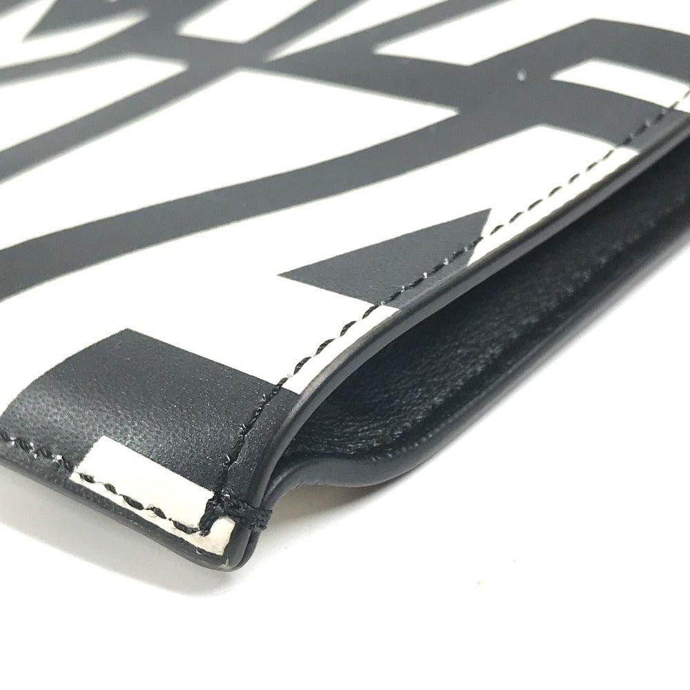 FENDI MARC JACOBS Marc Jacobs Collaboration Logo Bag Second Bag Pouch with Strap Clutch Bag Leather Unisex Black