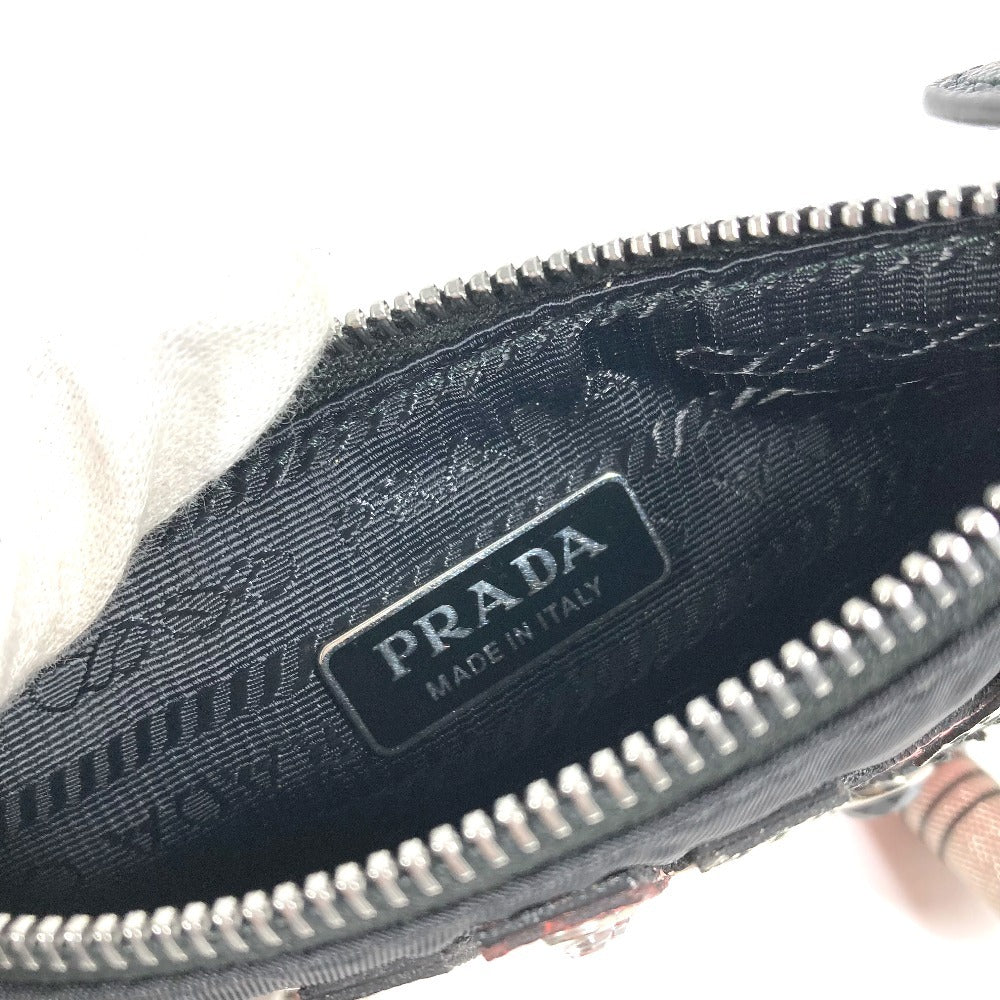 PRADA Chain Bag Robot Logo Shoulder Bag Accessory Pouch Makeup Pouch Multi-Pouch Handbag Shoulder Bag Nylon Unisex Black