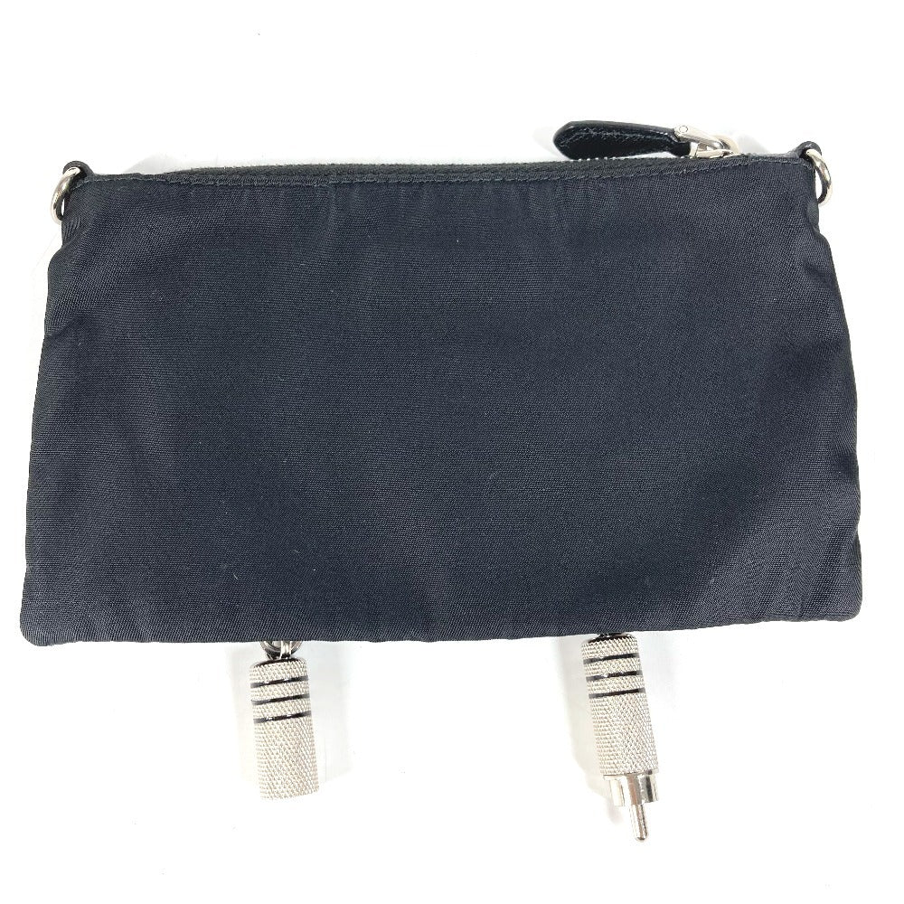PRADA Chain Bag Robot Logo Shoulder Bag Accessory Pouch Makeup Pouch Multi-Pouch Handbag Shoulder Bag Nylon Unisex Black