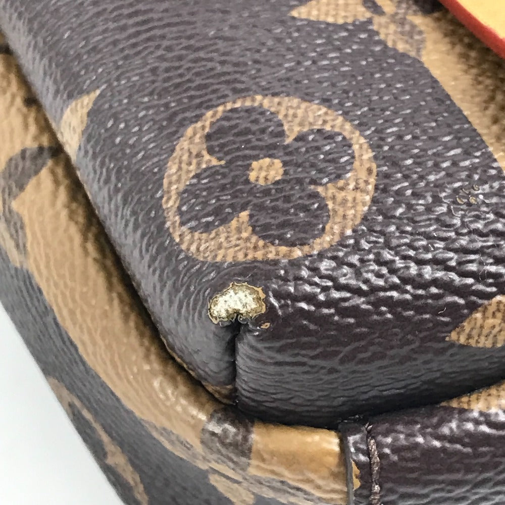 LOUIS VUITTON M81005 モノグラムストライプ NIGOコラボ ダブルフォンポーチ 斜め掛け カバン ポシェット ショルダーバッグ モノグラムキャンバス レディース ブラウン