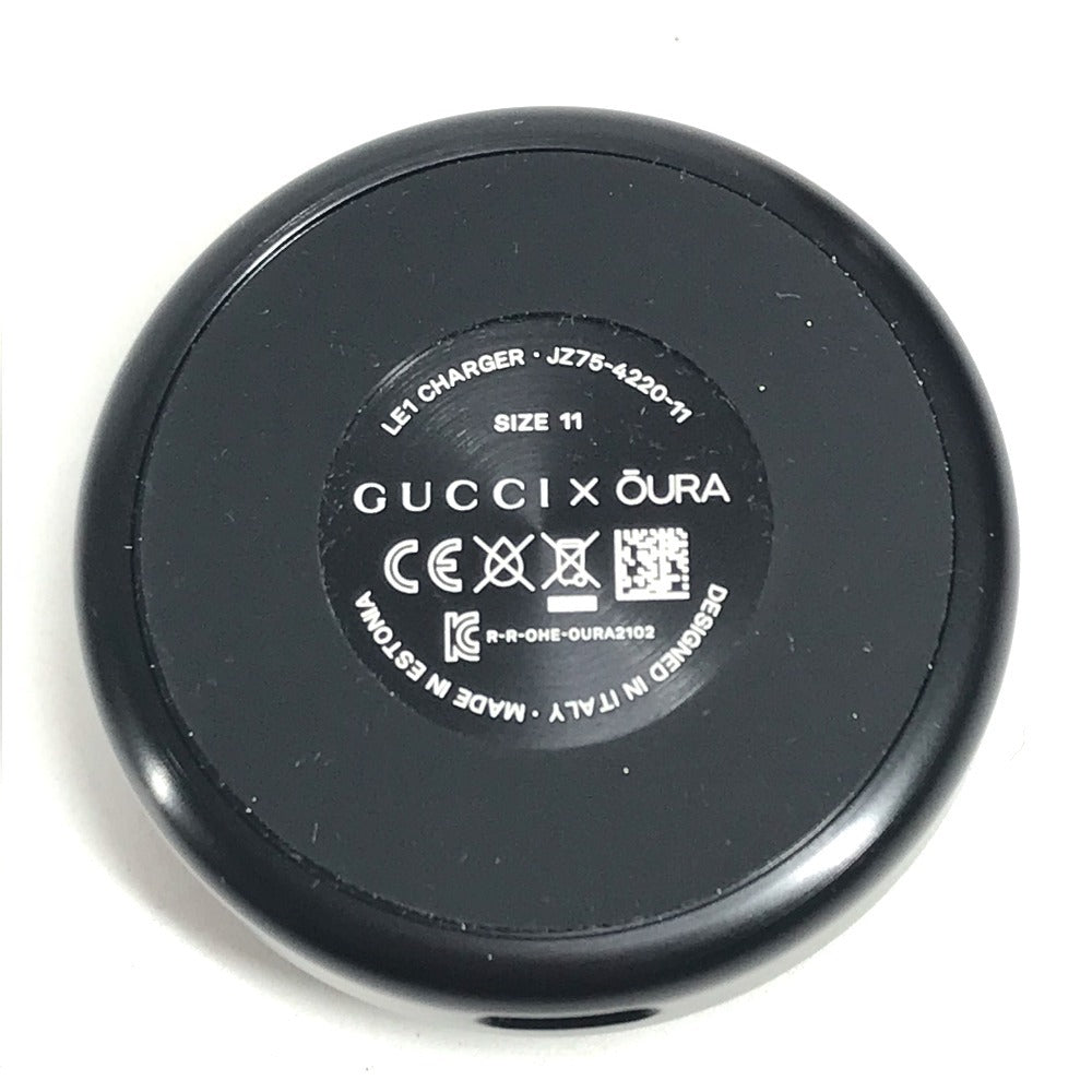 GUCCI OURA Smart Ring (705220) with Interlocking G, Titanium, Unisex, Black