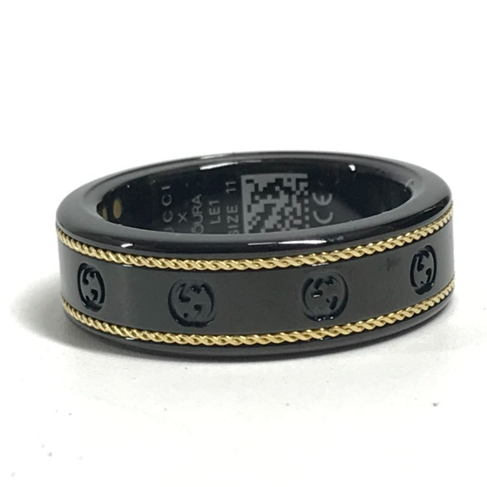 GUCCI OURA Smart Ring (705220) with Interlocking G, Titanium, Unisex, Black