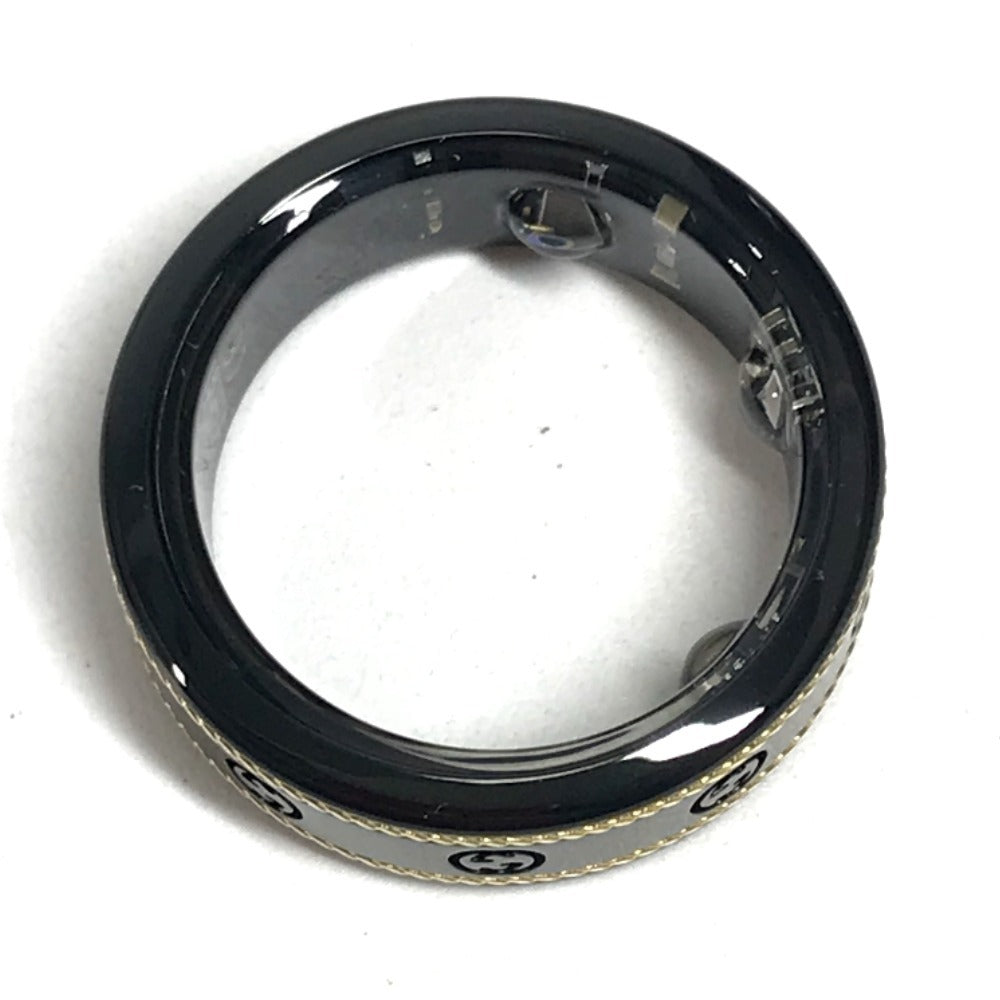GUCCI OURA Smart Ring (705220) with Interlocking G, Titanium, Unisex, Black