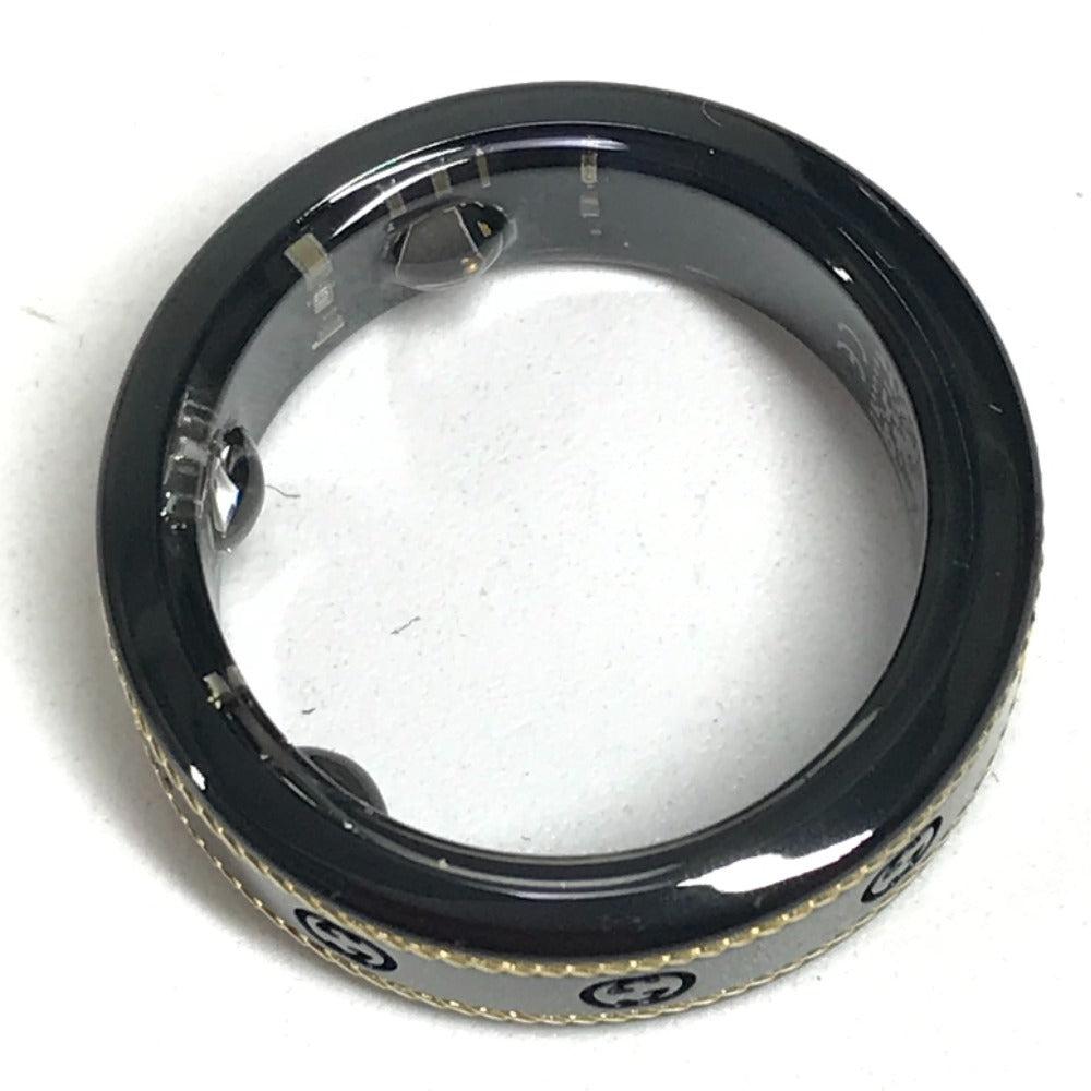 GUCCI OURA Smart Ring (705220) with Interlocking G, Titanium, Unisex, Black