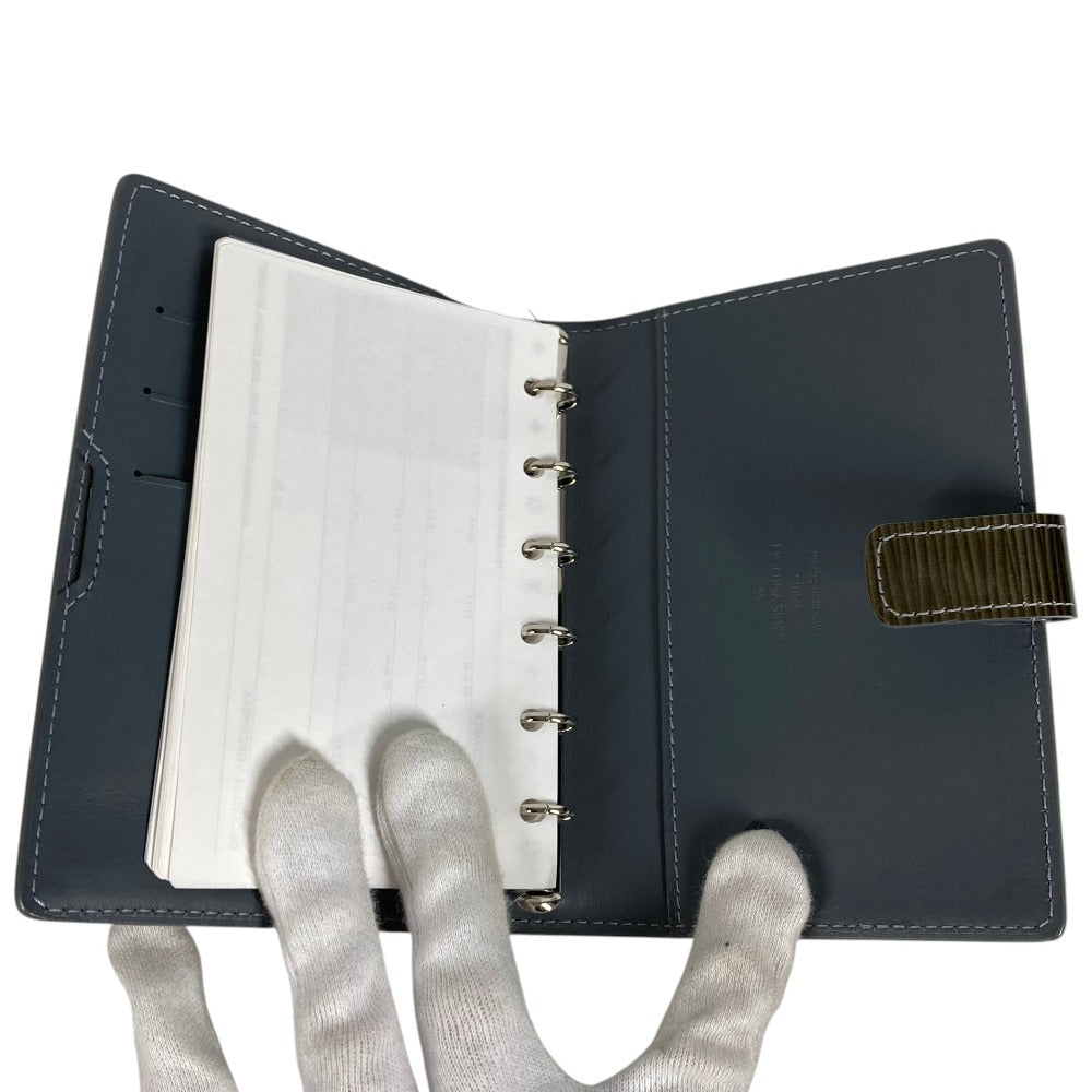 LOUIS VUITTON M99080 サイバーエピ アジェンダPM アジェンダ PM ボールペン システム手帳 ケース ステーショナリー 手帳カバー エピレザー ユニセックス メタリック系