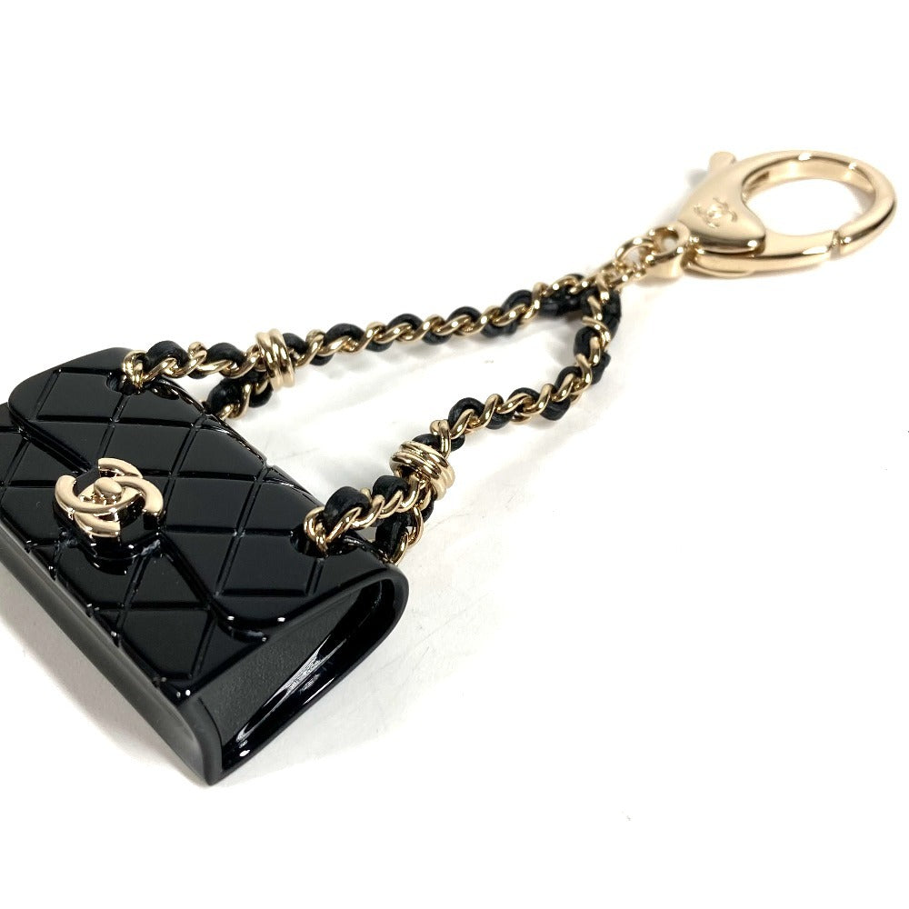 CHANEL ABA121 B23C CC ココマーク ロゴ マトラッセ バッグ バッグチャーム ペンダントトップ キーホルダー メタル レディース ブラック