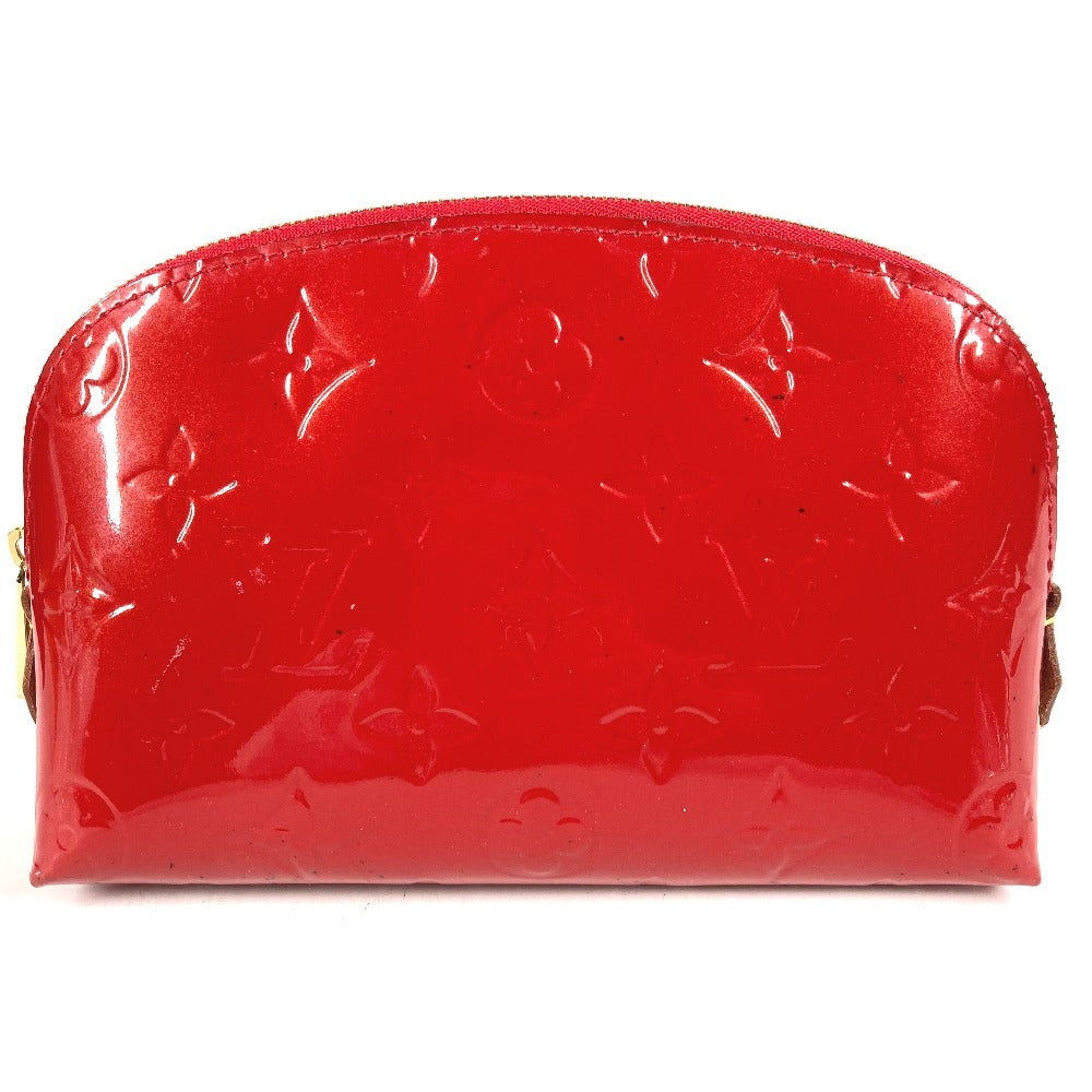 LOUIS VUITTON M90172 Monogram Vernis Pochette Cosmetique Makeup Pouch Pouch Multi Pouch Cosmetic Pouch Monogram Vernis Canvas Unisex Pomme d'Amour Red