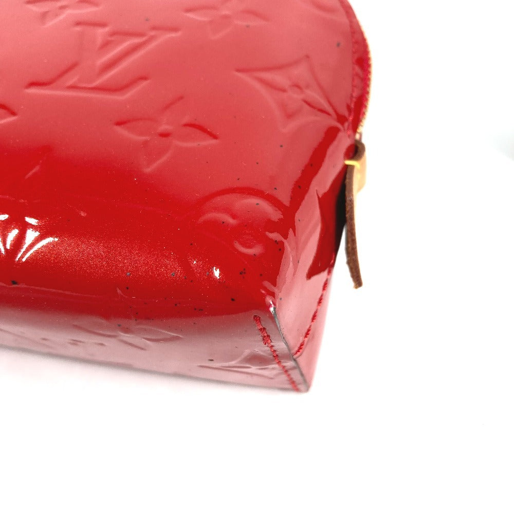 LOUIS VUITTON M90172 Monogram Vernis Pochette Cosmetique Makeup Pouch Pouch Multi Pouch Cosmetic Pouch Monogram Vernis Canvas Unisex Pomme d'Amour Red