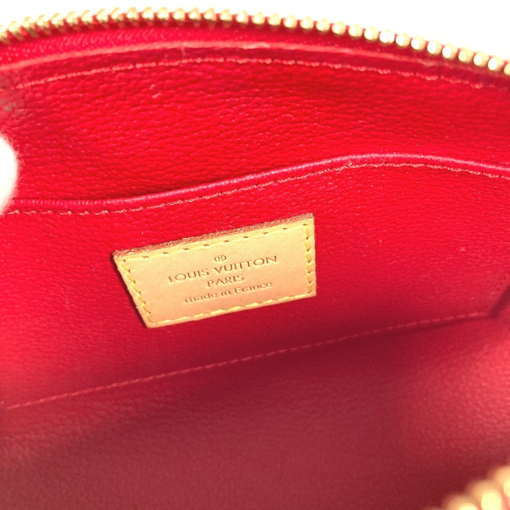LOUIS VUITTON M90172 Monogram Vernis Pochette Cosmetique Makeup Pouch Pouch Multi Pouch Cosmetic Pouch Monogram Vernis Canvas Unisex Pomme d'Amour Red