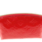 LOUIS VUITTON M90172 Monogram Vernis Pochette Cosmetique Makeup Pouch Pouch Multi Pouch Cosmetic Pouch Monogram Vernis Canvas Unisex Pomme d'Amour Red