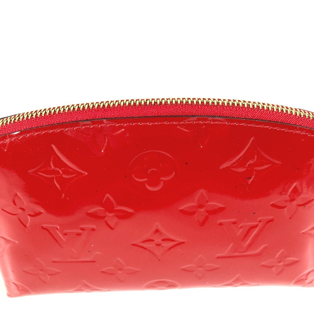 LOUIS VUITTON M90172 Monogram Vernis Pochette Cosmetique Makeup Pouch Pouch Multi Pouch Cosmetic Pouch Monogram Vernis Canvas Unisex Pomme d'Amour Red