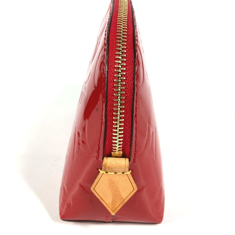 LOUIS VUITTON M90172 Monogram Vernis Pochette Cosmetique Makeup Pouch Pouch Multi Pouch Cosmetic Pouch Monogram Vernis Canvas Unisex Pomme d'Amour Red