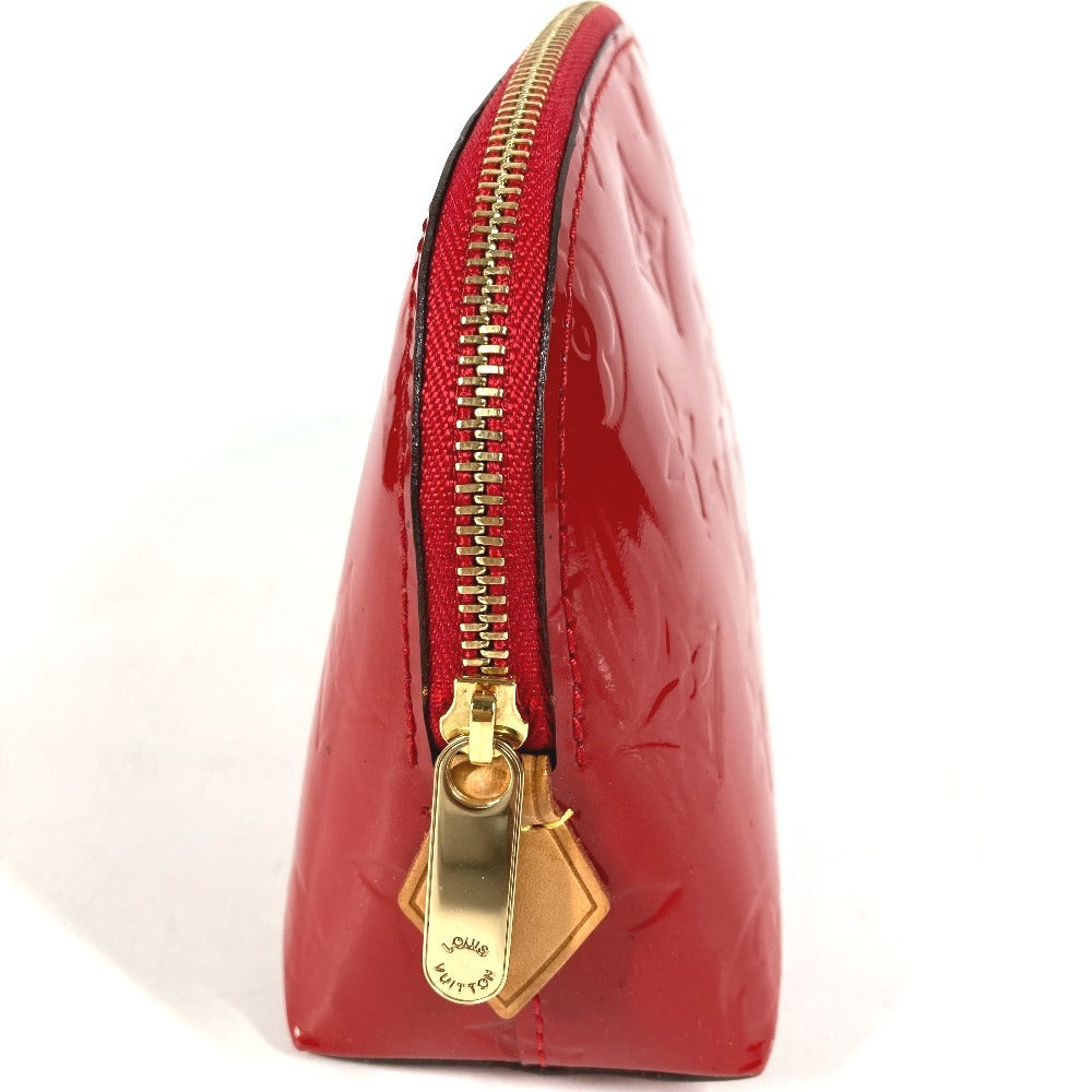 LOUIS VUITTON M90172 Monogram Vernis Pochette Cosmetique Makeup Pouch Pouch Multi Pouch Cosmetic Pouch Monogram Vernis Canvas Unisex Pomme d'Amour Red