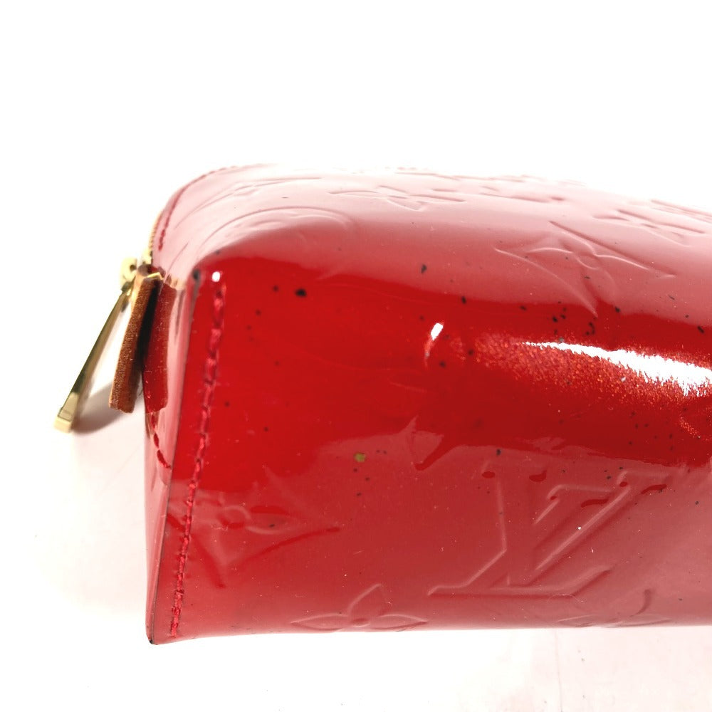 LOUIS VUITTON M90172 Monogram Vernis Pochette Cosmetique Makeup Pouch Pouch Multi Pouch Cosmetic Pouch Monogram Vernis Canvas Unisex Pomme d'Amour Red