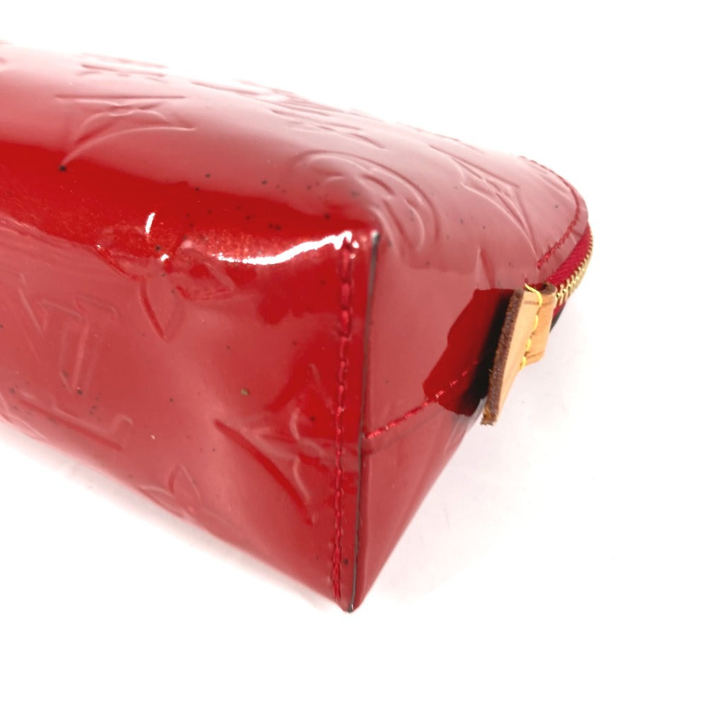 LOUIS VUITTON M90172 Monogram Vernis Pochette Cosmetique Makeup Pouch Pouch Multi Pouch Cosmetic Pouch Monogram Vernis Canvas Unisex Pomme d'Amour Red