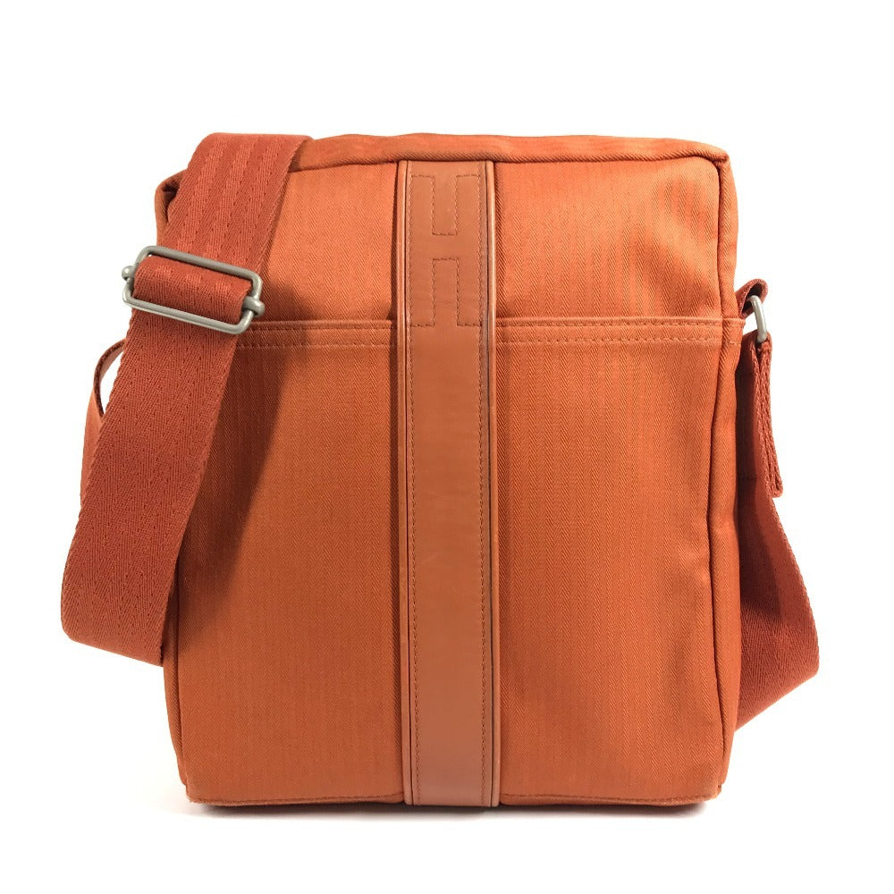 HERMES アカプルコ バンドリエール カバン 斜め掛け ポシェット ショルダーバッグ キャンバス レディース オレンジ