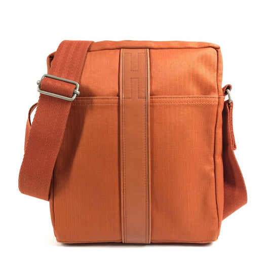 HERMES アカプルコ バンドリエール カバン 斜め掛け ポシェット ショルダーバッグ キャンバス ユニセックス オレンジ