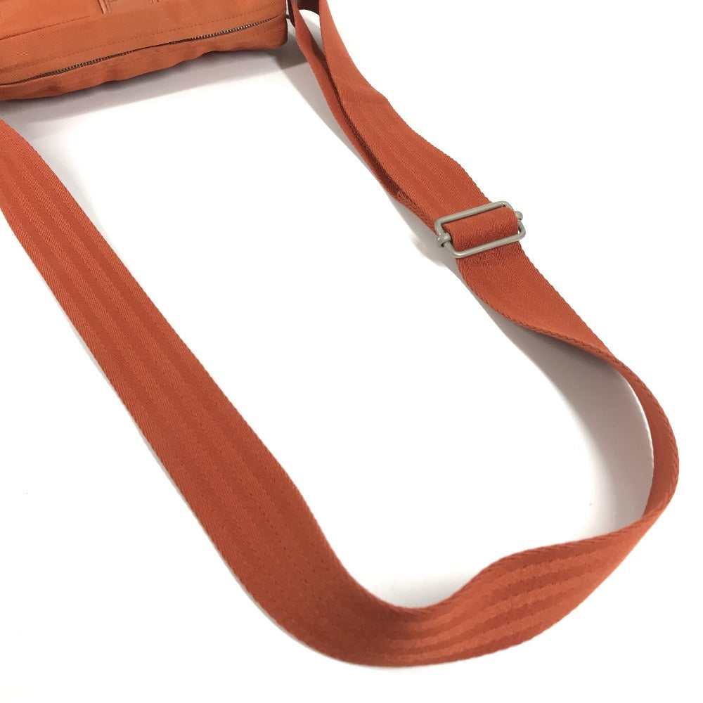 HERMES アカプルコ バンドリエール カバン 斜め掛け ポシェット ショルダーバッグ キャンバス レディース オレンジ