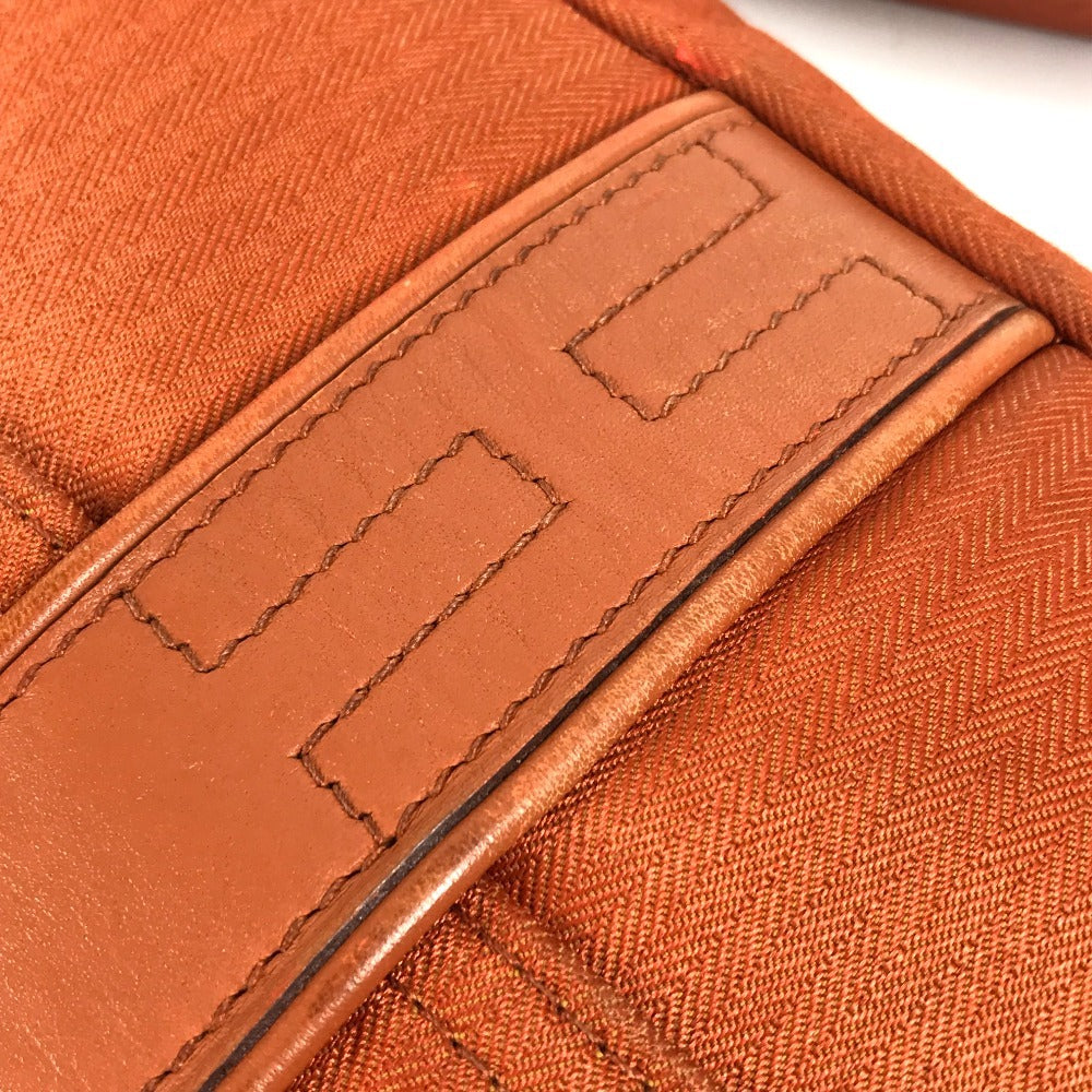 HERMES アカプルコ バンドリエール カバン 斜め掛け ポシェット ショルダーバッグ キャンバス レディース オレンジ