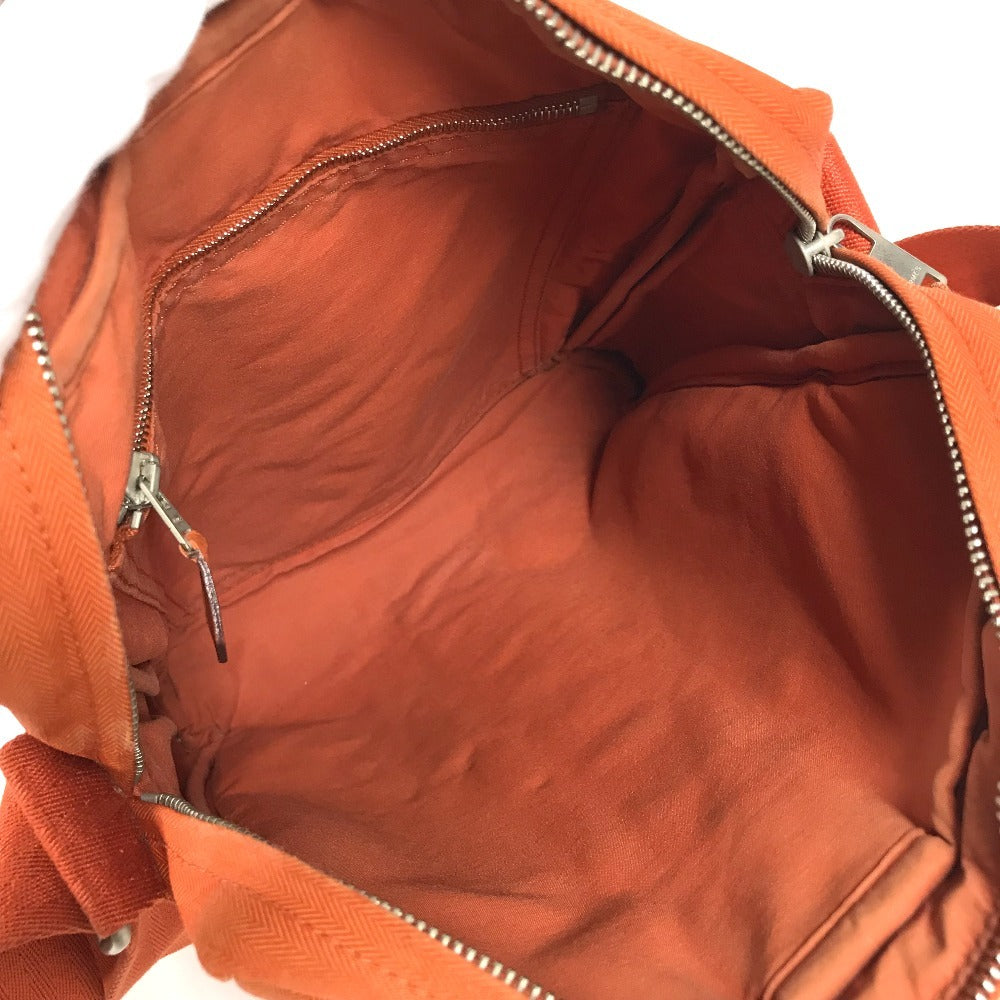 HERMES アカプルコ バンドリエール カバン 斜め掛け ポシェット ショルダーバッグ キャンバス レディース オレンジ