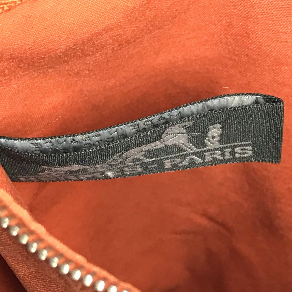 HERMES アカプルコ バンドリエール カバン 斜め掛け ポシェット ショルダーバッグ キャンバス レディース オレンジ