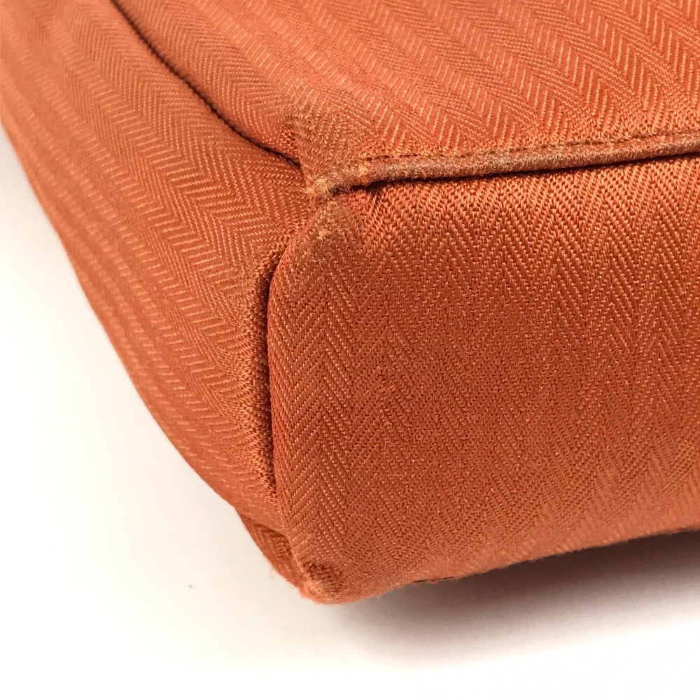 HERMES アカプルコ バンドリエール カバン 斜め掛け ポシェット ショルダーバッグ キャンバス レディース オレンジ