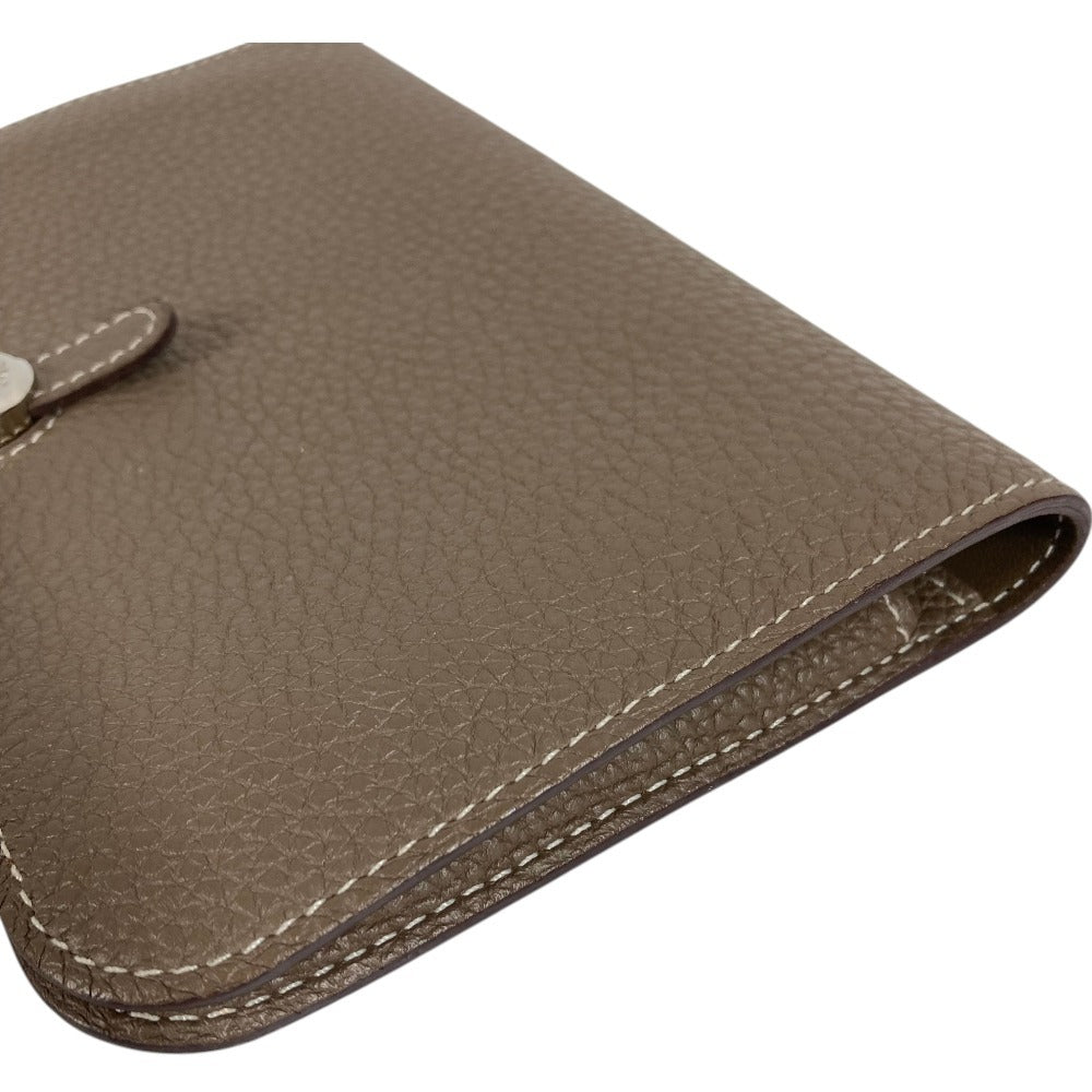 HERMES ドゴンデュオGM ドゴン デュオ GM ウォレット 財布 長財布 トゴ レディース エトゥープ グレー