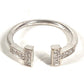 TIFFANY&Co. Jewelry Accessory T Wire Diamond Logo Diamond 750 Gold K18 18K Ring Au750 Women's Silver