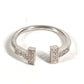 TIFFANY&Co. Jewelry Accessory T Wire Diamond Logo Diamond 750 Gold K18 18K Ring Au750 Women's Silver