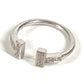 TIFFANY&Co. Jewelry Accessory T Wire Diamond Logo Diamond 750 Gold K18 18K Ring Au750 Women's Silver