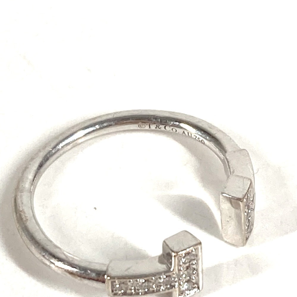 TIFFANY&Co. Jewelry Accessory T Wire Diamond Logo Diamond 750 Gold K18 18K Ring Au750 Women's Silver