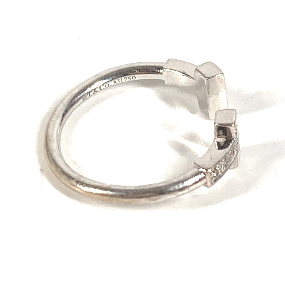 TIFFANY&Co. Jewelry Accessory T Wire Diamond Logo Diamond 750 Gold K18 18K Ring Au750 Women's Silver