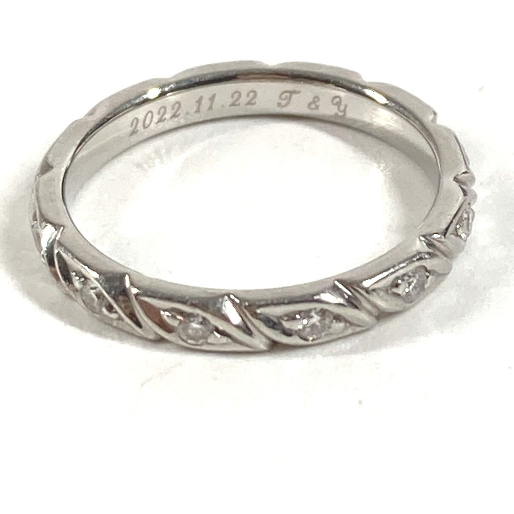 Chaumet 8P Diamond Torsade Accessory Jewelry Platinum Ring Pt950 Ladies Silver