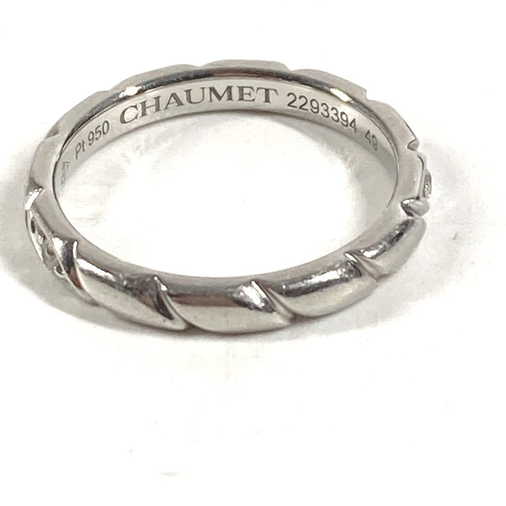 Chaumet 8P Diamond Torsade Accessory Jewelry Platinum Ring Pt950 Ladies Silver