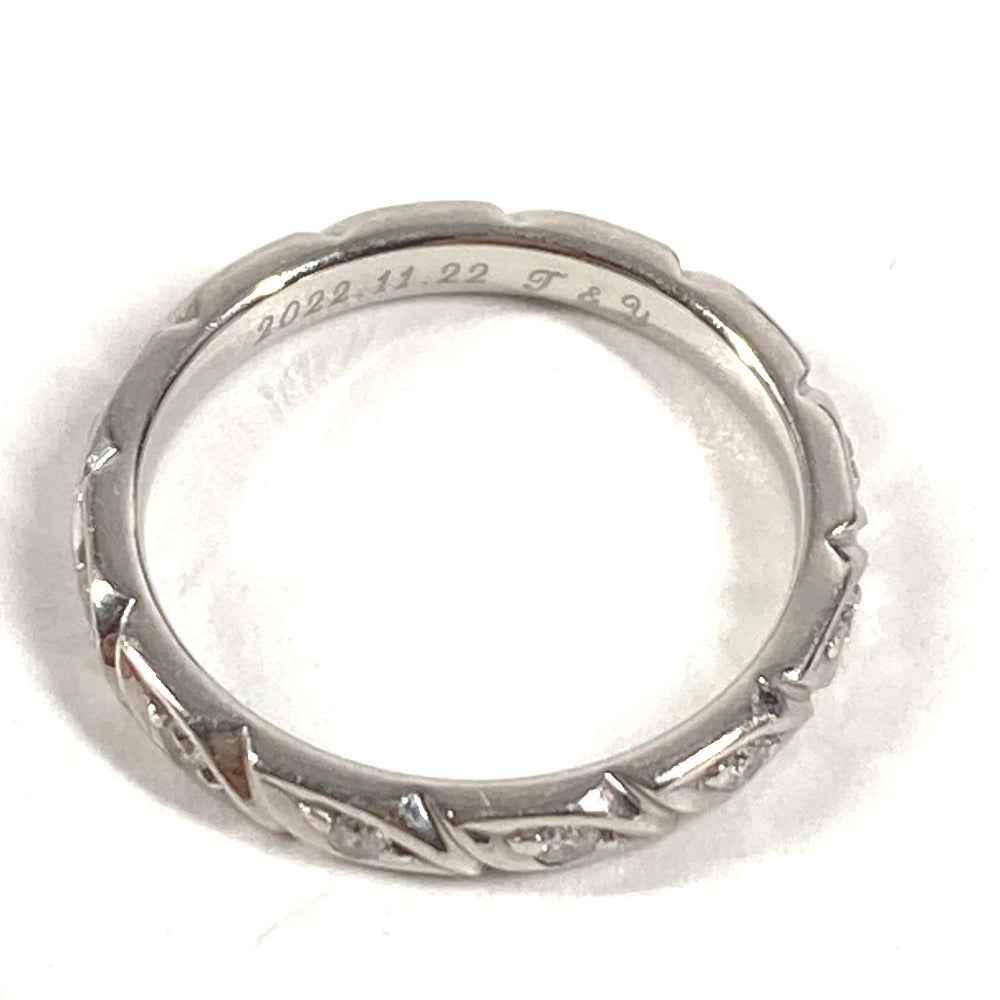Chaumet 8P Diamond Torsade Accessory Jewelry Platinum Ring Pt950 Ladies Silver